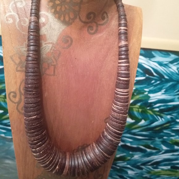 Hand Crafted Jewelry - Wood Disc Necklace